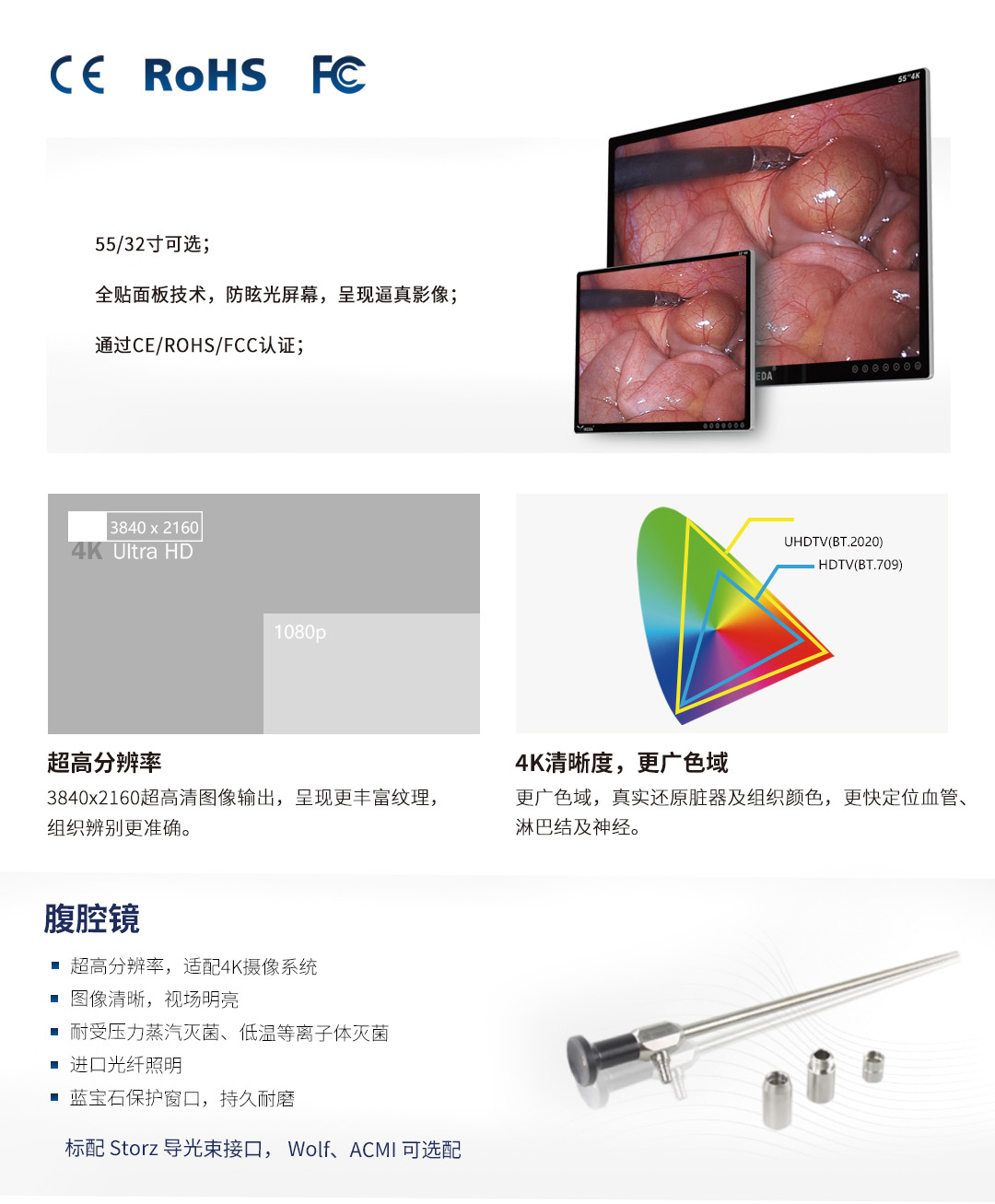 4K醫(yī)用內窺鏡攝像系統(tǒng) YKD-9211